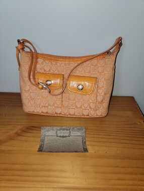 Brighton Orange Hearts Shoulder Bag